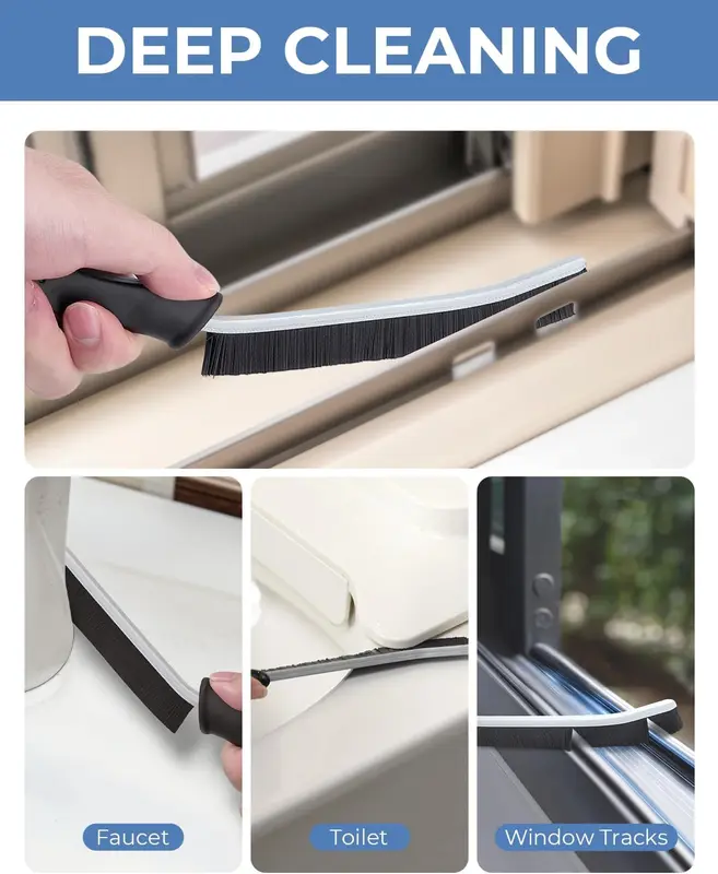 Crevice Cleaning Brushes UK, Grout Cleaner Brush for Small Spaces to Reach, Magic Brush, Bathroom Accessory, Cleaning Tools, Cleaning Supplies for Shower, Toilet, Sink, Tile 1