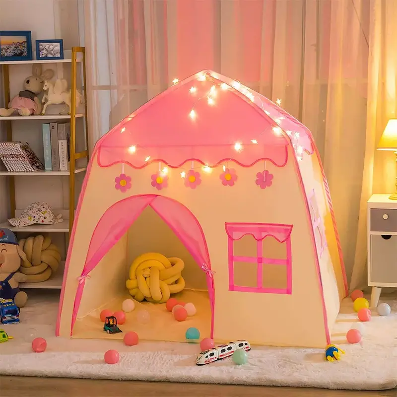 Childrens Kids Pop Up Play Tent Girls Boys Playhouse In/Outdoor Princess Castle 5