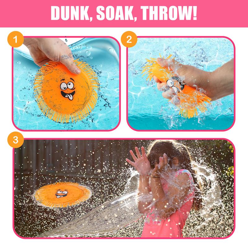 The Magic Toy Shop Water Absorbing Flying Disc Frisbee Toy - Soft Silicone, Floats on Water, Soaks Targets - Fun for Kids and Adults, Suitable for Summer, Swimming Pool and Beach Games 5