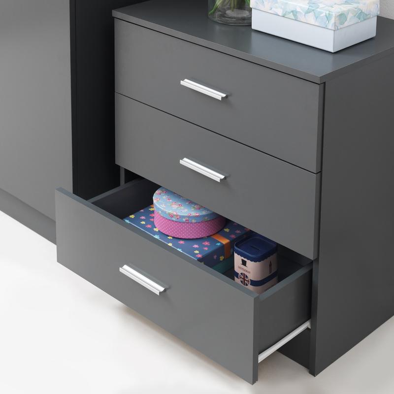 Modern Chest of Drawers for Bedroom Storage in 4 Colours - Metal Handles 4