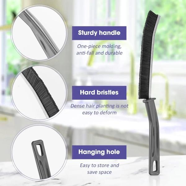 Product Introduction of Gap Cleaning Brush, 3 Counts Household Cleaning Product, Tile Gap Cleaning Brush, Stiff Bristle Handheld Groove Cleaning Brush with Long Handle, Cleaning Tool for Kitchen Bathroom, Easter Day Gifts 7