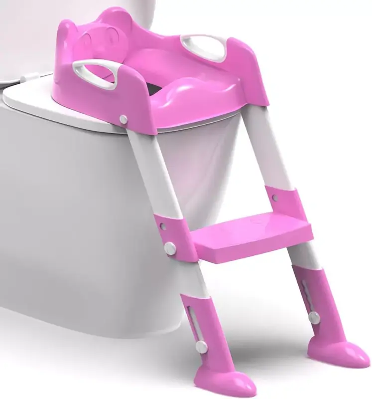 FOLDABLE BABY POTTY INFANT KIDS TOILET CHAIR PORTABLE TRAINING SEAT WITH LADDER 1