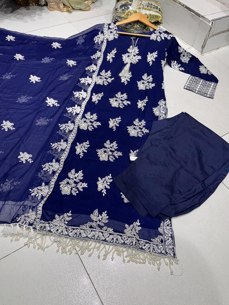 Product Introduction of 4 Colours AD’AAB salwar kameez dress 3 piece Pakistani white embroidered wedding edt S-XXL Womenswear 26
