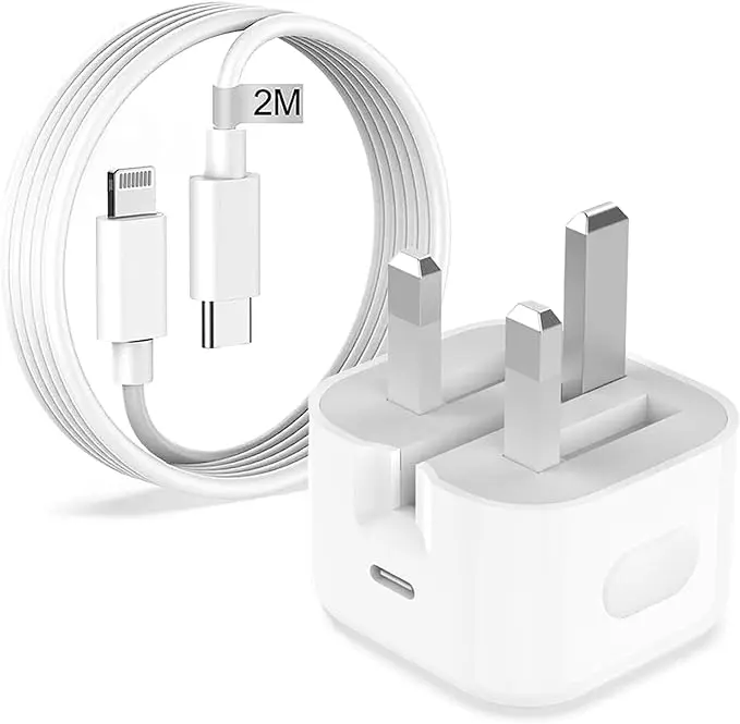 20W USB-C Fast Charger Plug PD 3.0 with 2M iPhone Lightning Cables [MFi Certified] - Smartphone phone Adapter Charging