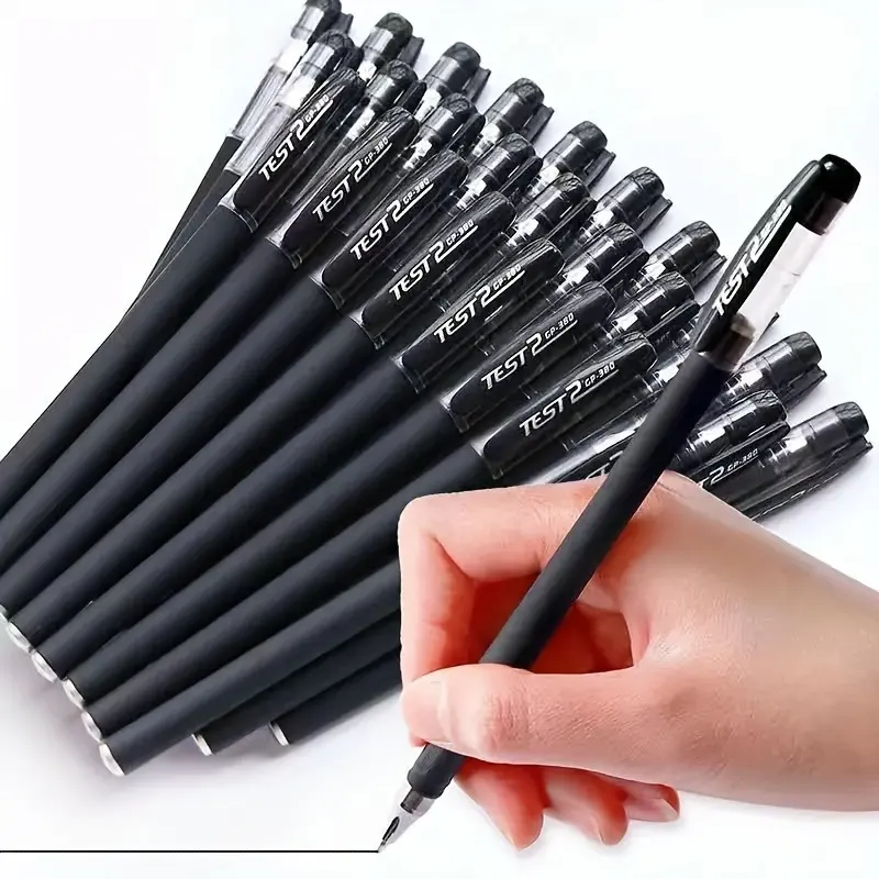 10-Pack Fine Line Gel Pen Set - Quick-Dry Ink, Needle Tip, Non-Bleed - Perfect for Students, Office, Writing, & Drawing, Age 14+