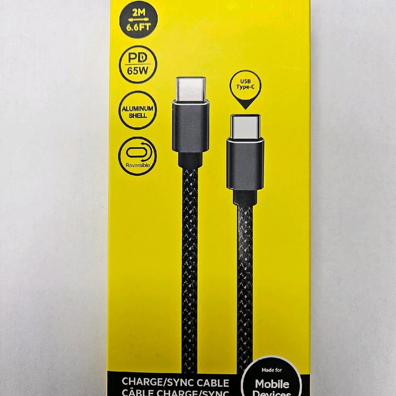 Type C to C Cable with Aluminium Shell and Extra Strong Braided Cable for Fast Charging - Compatible with Smartphones and Cellphones 0