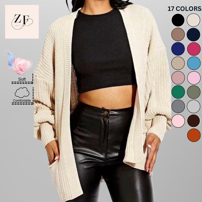 Zoey Fashion Women's Cropped Balloon Sleeve Cardigan - Knitted Womenswear Cardigan   Comfortable Knitwear 1