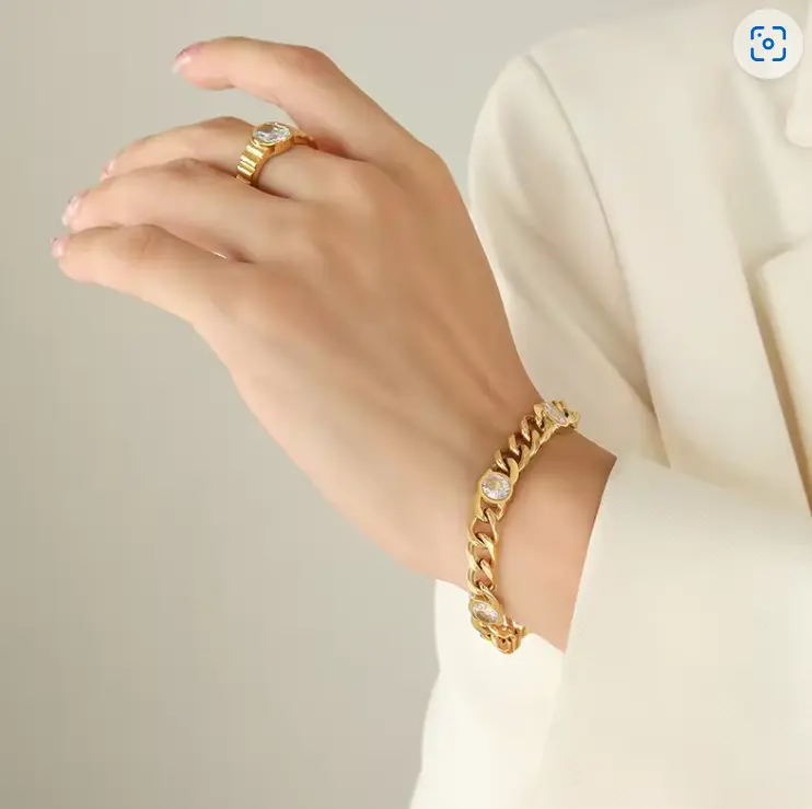Madeira Chunky Cuban Bracelet / 18K Gold Plated jewelry business