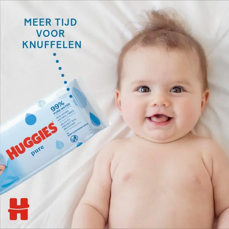 Huggies Pure Baby Wipes, 18 Packs (1008 Wipes) - 99% Pure Water, Fragrance-Free - Gentle, Natural Wet Wipes for Baby Cleaning and Protection 3