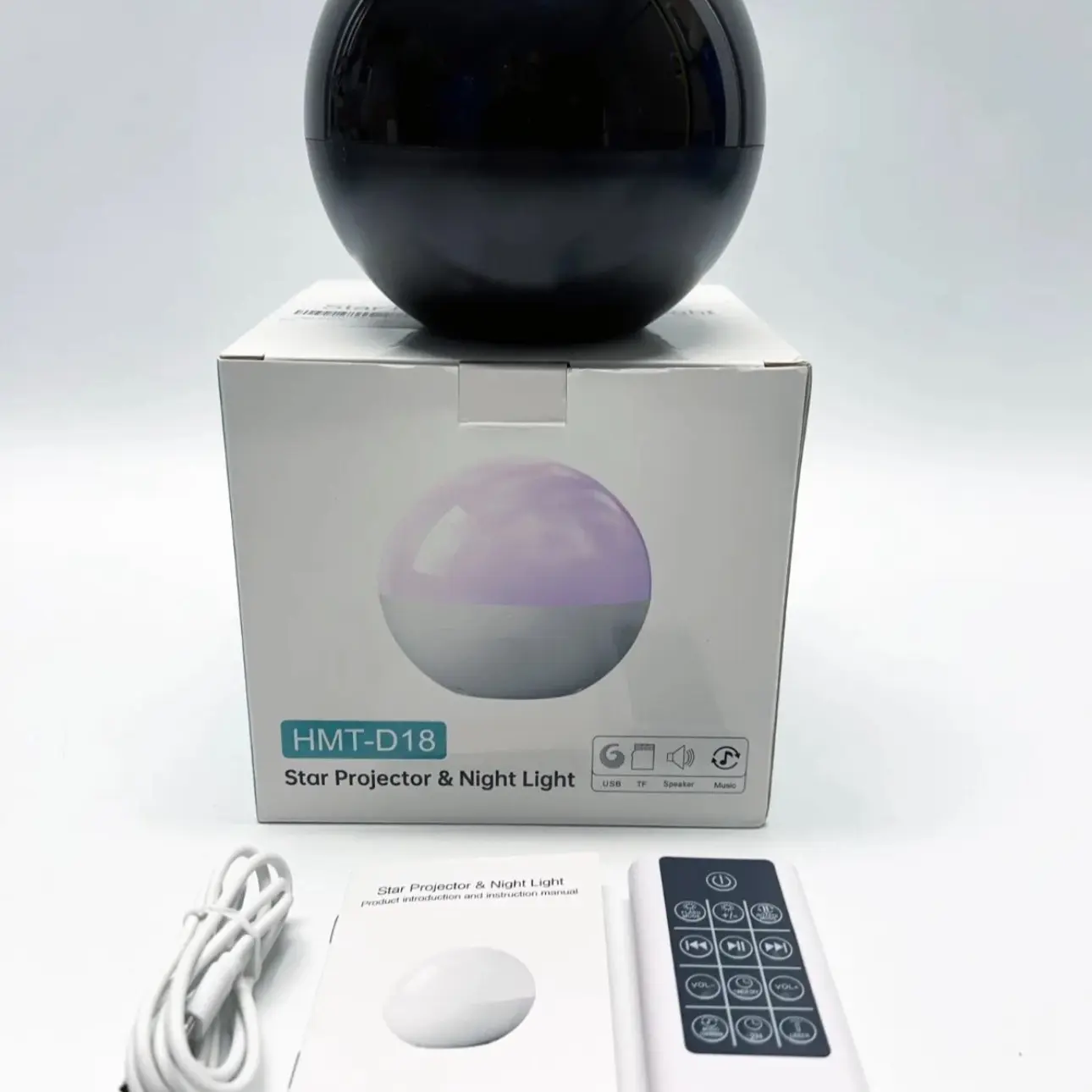 Star projector & night light.  HMT-D18 moonlight 3d hologram black astronaut football ceiling small christmas window galaxy smart 108 lullaby solar system projector household tools high peak portable led starry aurora bedroom android