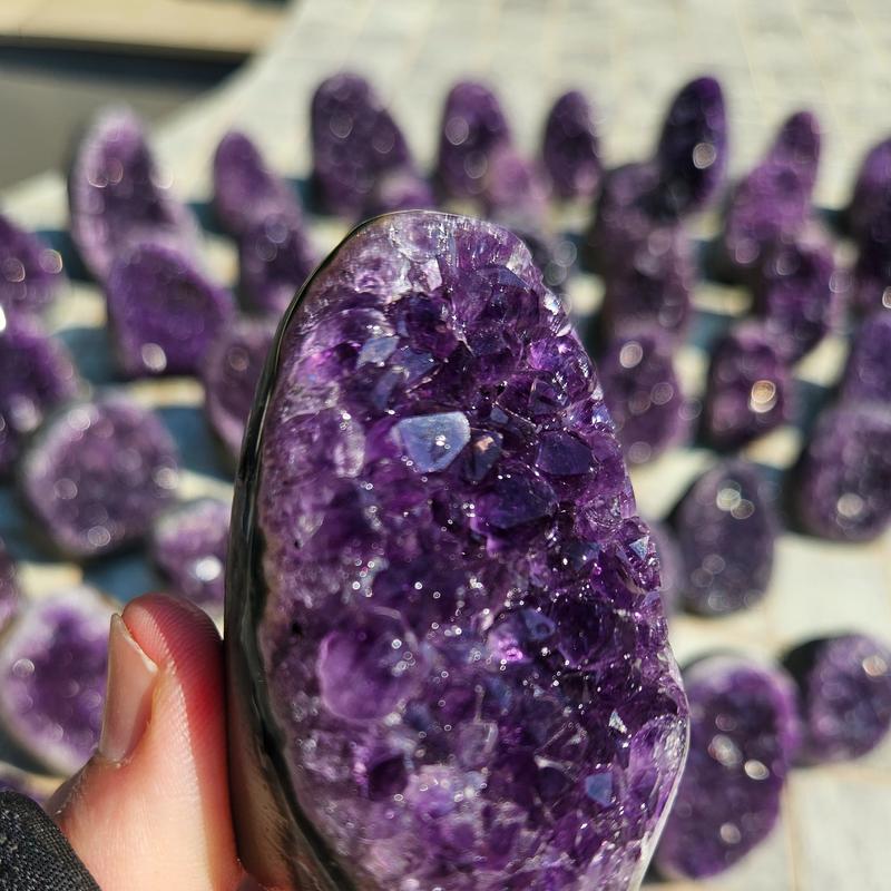 Purple Amethyst from Uruguay high grade Amethyst Cutbase self standing gift raw crystal amethyst 5