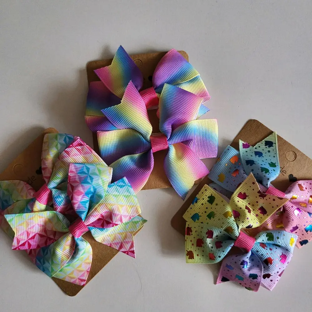 Little Princess Rainbow Hair Clip Set of 2