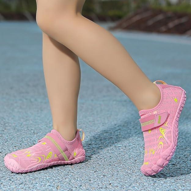Water Shoes Kids Boys Girls Toddler Aqua Shoes Wide Toe Lightweight Barefoot Skin Shoes Anti-slip Quick Dry Beach Shoes for Swimming Surfing Diving Pool Running 3