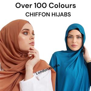 New High Quality Chiffon Hijab Maxi Long elegant Shawl Wrap Plain Soft UK