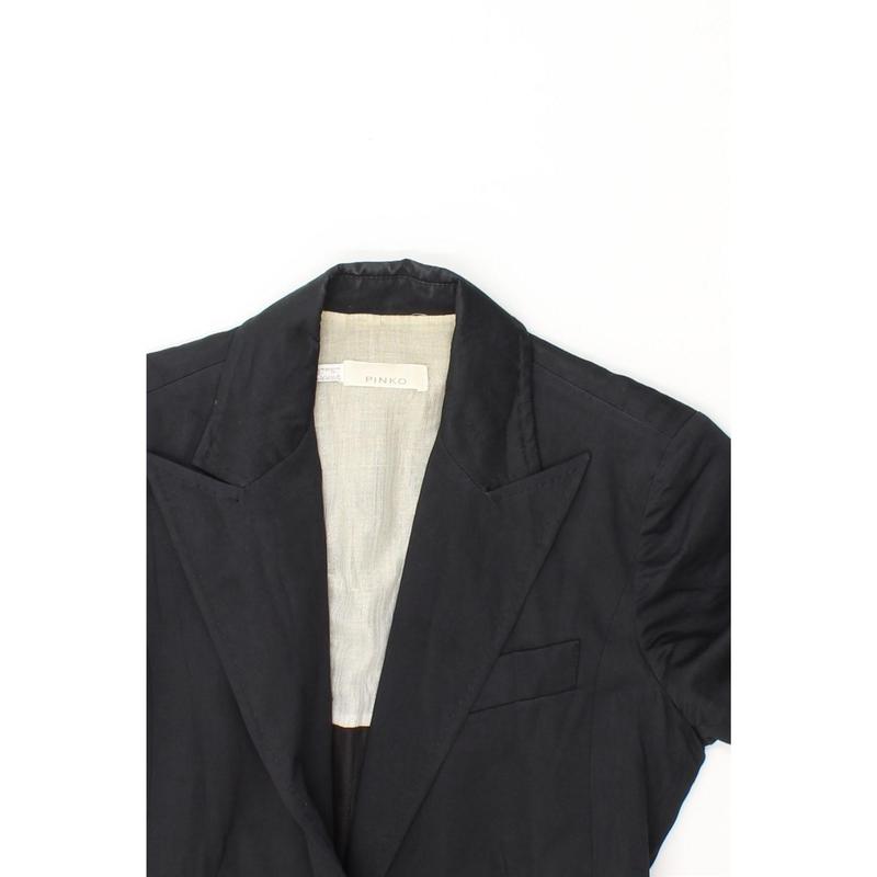 Pre-Owned Vintage PINKO Womens Longline Blazer Jacket UK 10 Small  Black Cotton 3