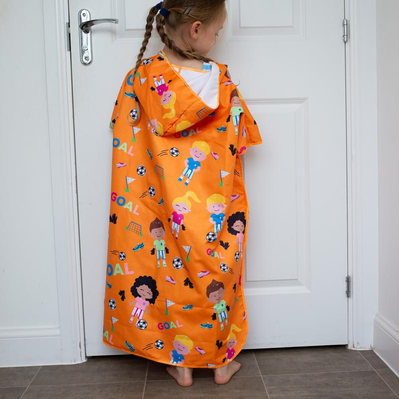 Patterned Kids Hooded Poncho Microfiber Towel 18 Months - 5 yrs / 5 - 10 years Soft Absorbent 2