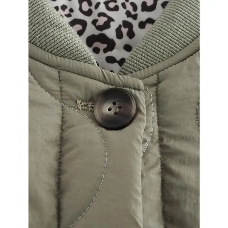 【2025】Woman Floarl Print Quilted Jacket Single Breasted Pocket Warm Ladies Outfit - Autumn Winter Fashion Girls Chic Clothes 5