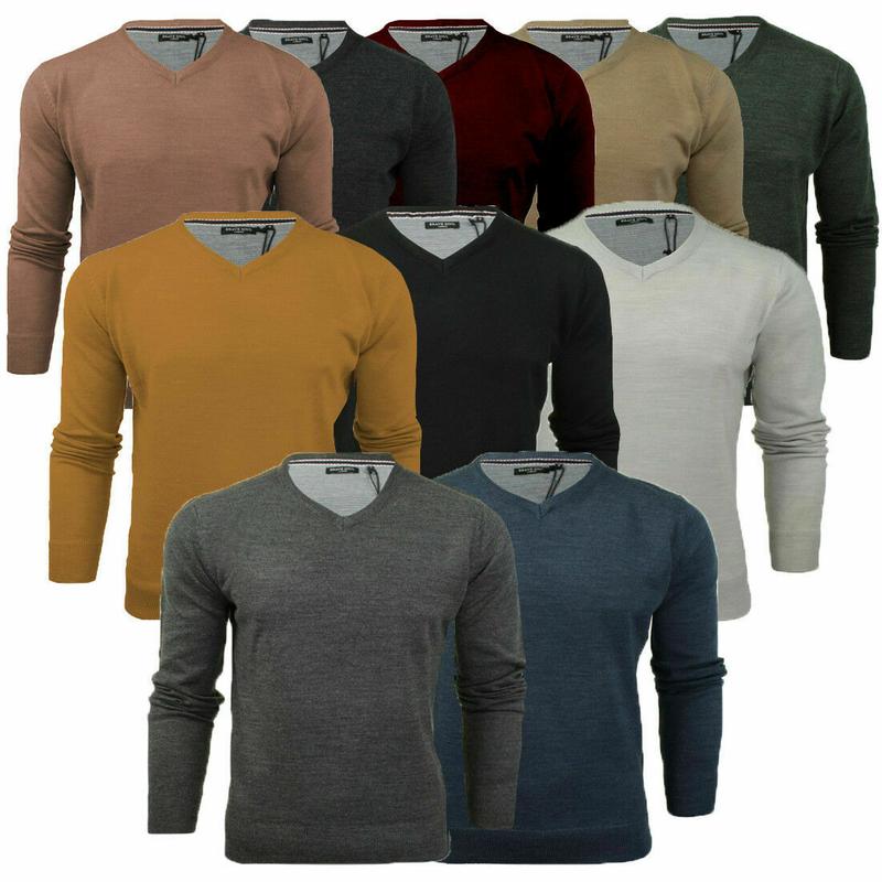 Brave Soul Mens  V-Neck Light Knitted  Jumper Sweater Jersey Top 4