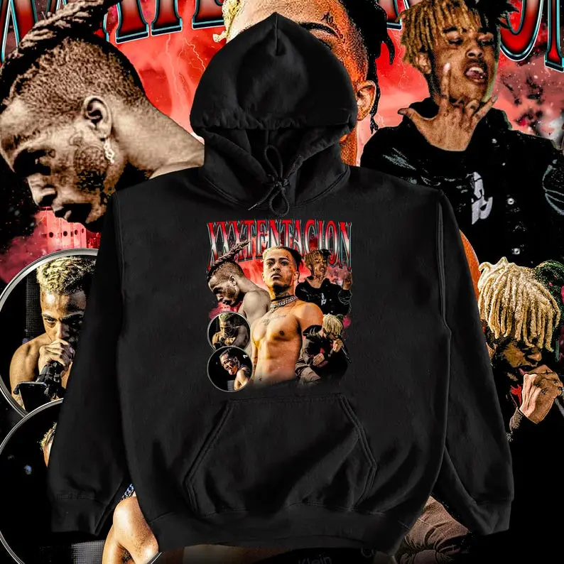 Vintage XXXTENTACION Hoodie - Custom Retro Design, High Quality Hooded Sweatshirt, X Rapper, Gift