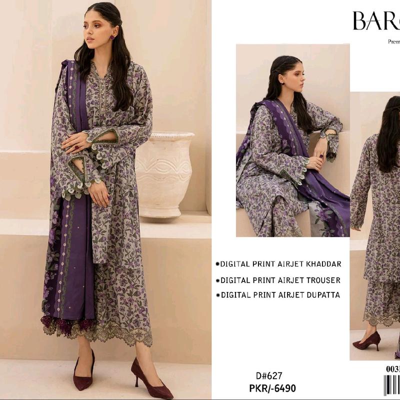 Casual Printed Khaddar Unstitched Suits for Women - Womenswear 1