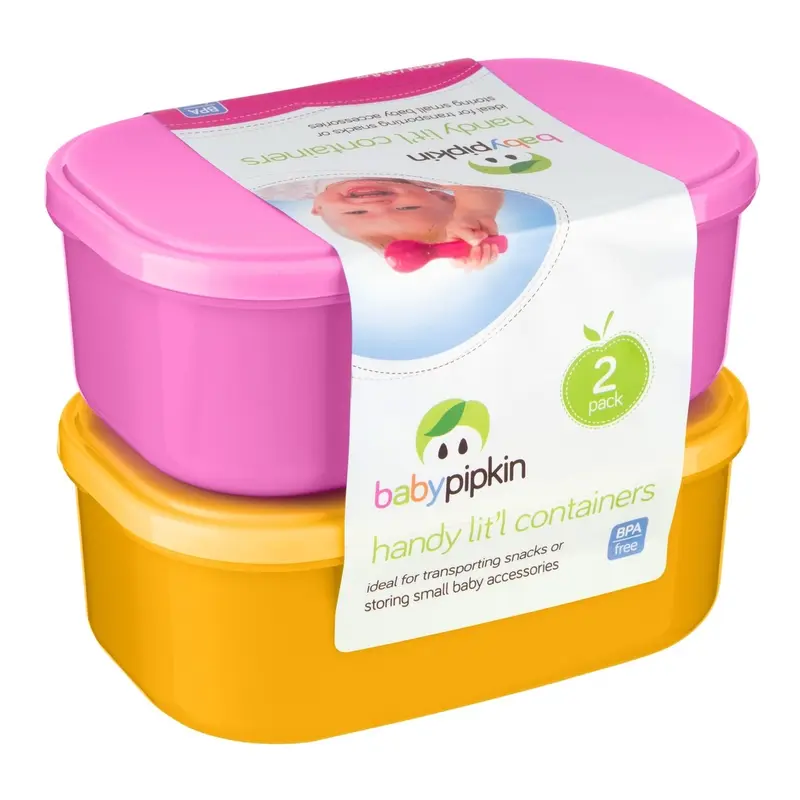 Baby Pipkin Handy Snack Duo – 2 x 450ml On-the-Go Kids Containers for Easy Snacking 2
