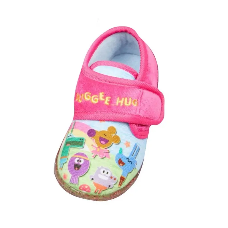 Hey Duggee Girls Pink Easy Close Glitter Sole Slippers 2