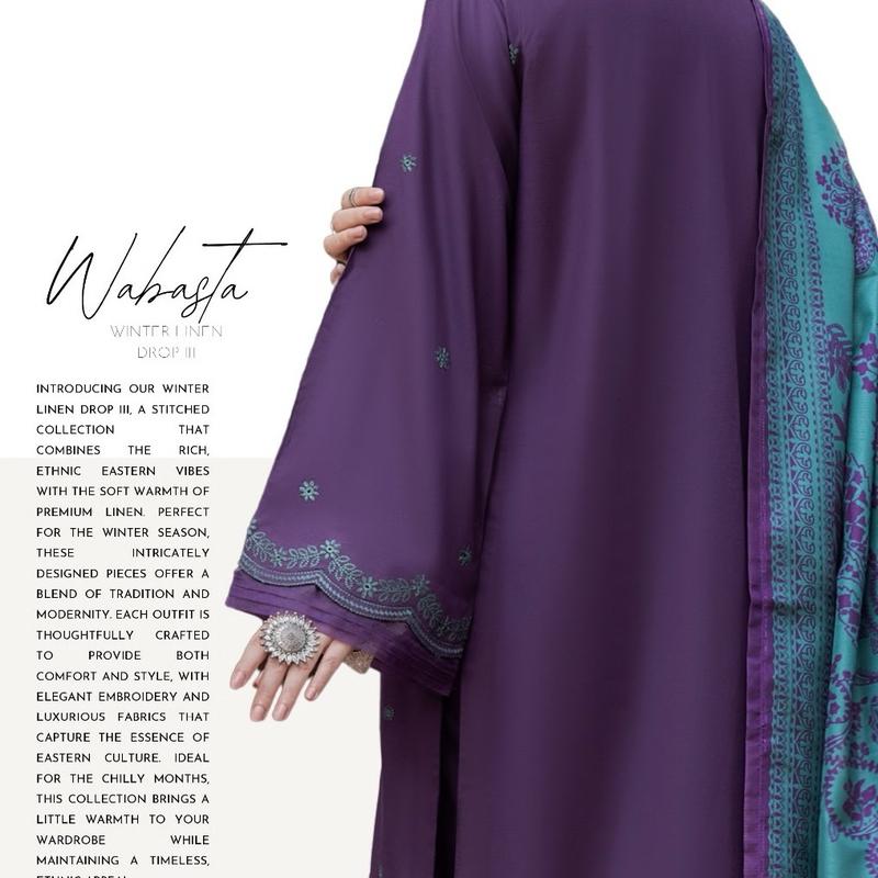 CasualLite Wabasta Printed Linen Women's Suit with Long Shirt, Trouser, and Cotton Silk Dupatta - Dress, Ready to Wear - Womenswear, Underwear 1