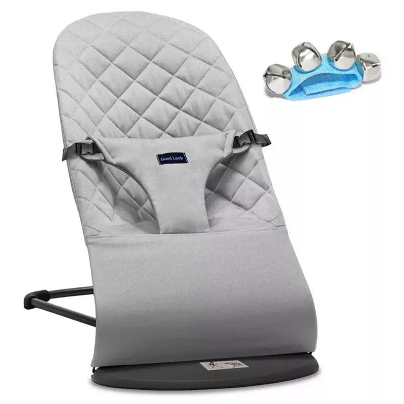 Newborn Baby Bouncer Balance Soft Durable Infant Chair Rocking Seat Foldable UK 2
