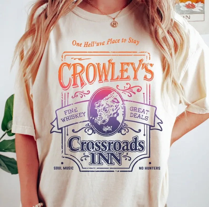 Supernatural Crowley's Crossroads Inn Shirt-Crowley Shirt,Crowley T shirt,Dean Winchester Shirt,Sam Winchester Shirt,Winchester Brothers Tee