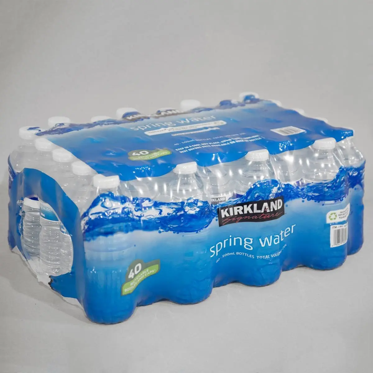 Kirkland Signature Spring, Sparkling Water, 500ml, Case of 40 Beverage Natural