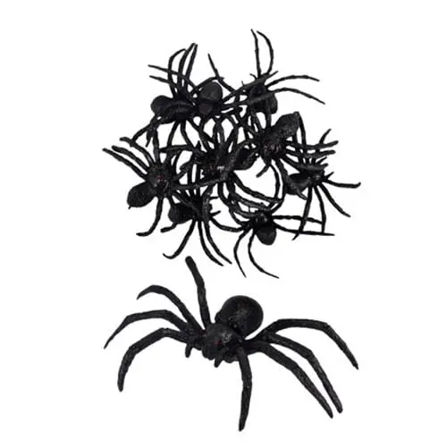Halloween Black Spiders 8cm - Pack of 9 0