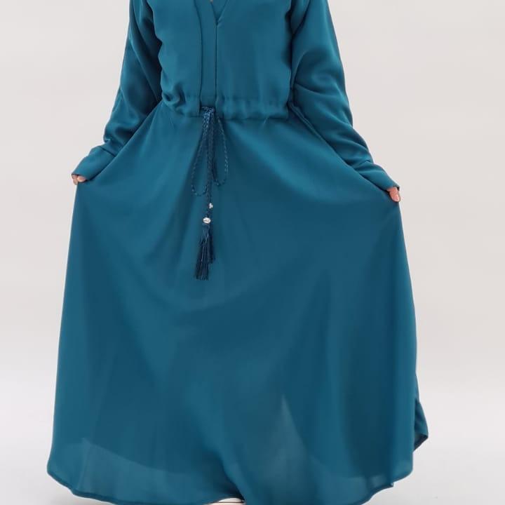 Nida Drawstring Kids Abayas hijab kimono girls girl 5
