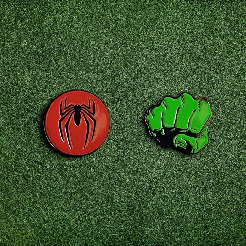 Golf Ball Marker & Hat Clip Set - Spider-Man & Hulk | Complete in Gift Tin 6