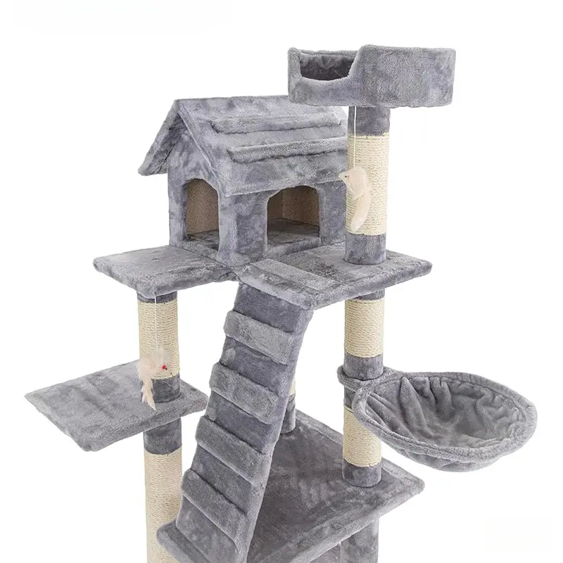 Lush Tree Heavy Duty for Large Cats for Multiple Cats Big Cats Scratching Post Strong Climbing Frame Heavy and Stable Extra Thick Scratching H 142 x W 59 x D 56 2