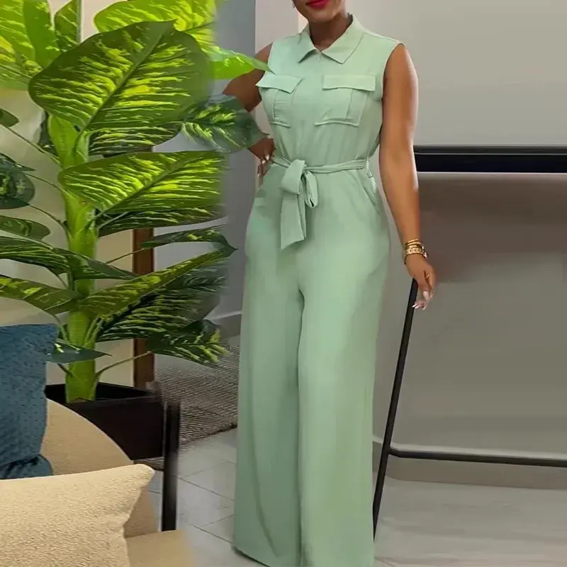 Summer Jumpsuit Womenswear Straight Basic Minimalist Overalls Fit Comfort