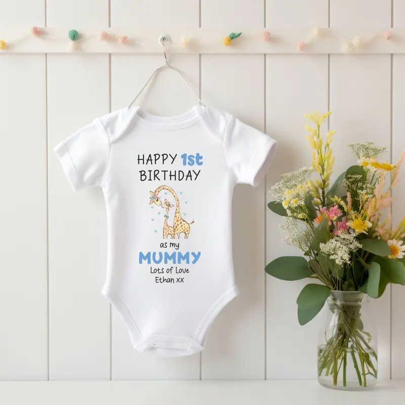 Happy First Birthday MUMMY Baby Outfit (First Birthday 1st Birthday Mummy Mum Birthday) 1