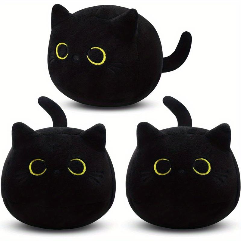 Product Introduction of 10cm/3.93in Black Cat Pillow - Soft Plush Toy - Home Cat - NBBXYZ Brand - Mixed Colors - Polyester Fiber 0
