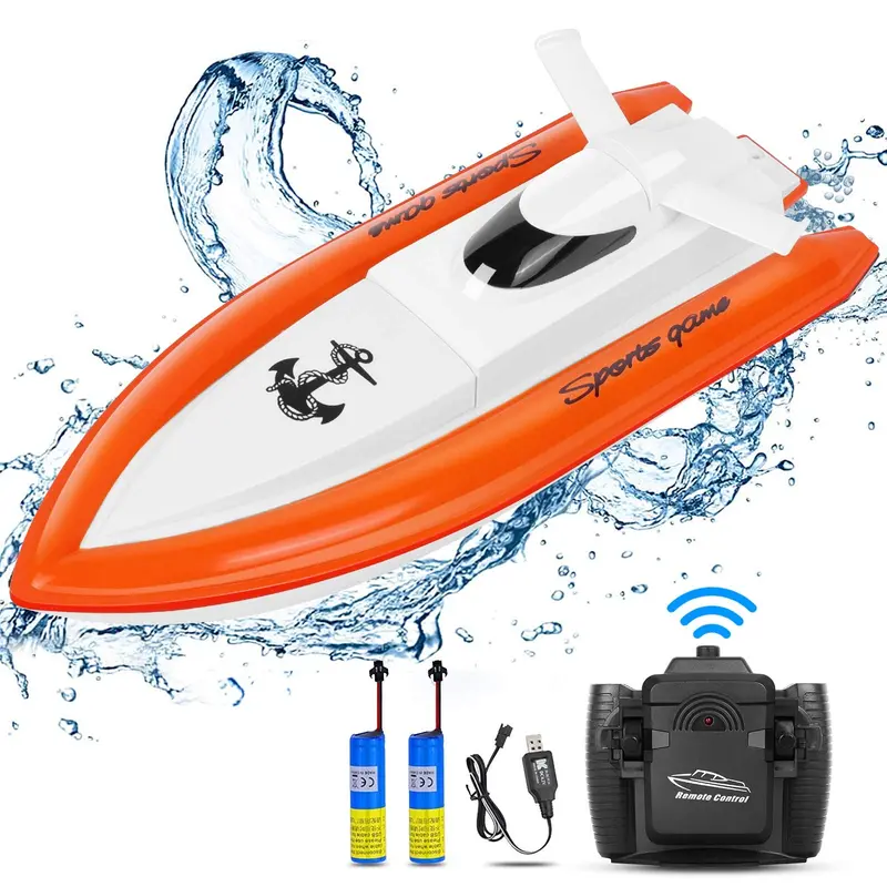 RC Boat 2.4GHz Rechargeable Remote Control Kids Toys 4 Channels Mini RC Boat Electric Ship Model Children Water Toy RC Boats for Adults and Kids 6