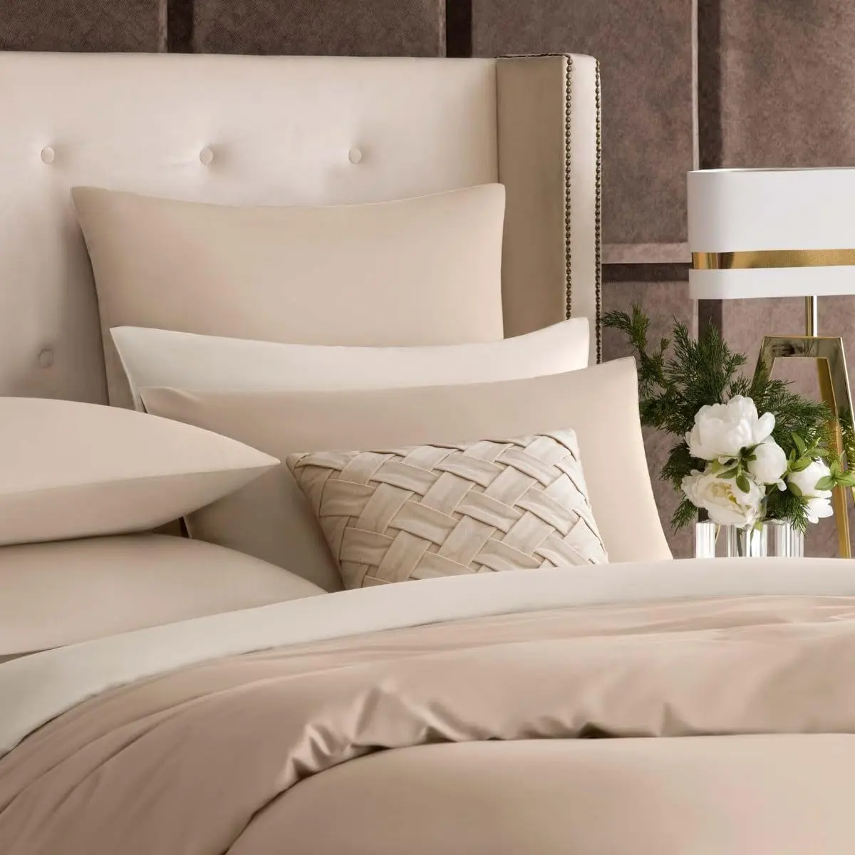 Great Knot Luxury 180 Thread Count Duvet Cover Sets With Oxford Pillowcase Blossom Brown bedding  duvet  sets bedding  king  size quilt  set new beddings
