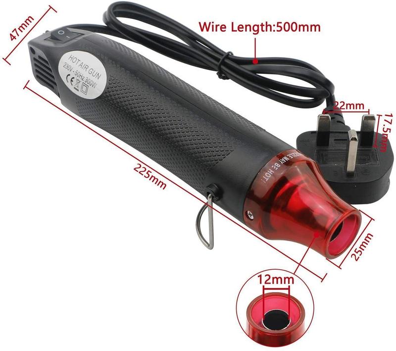 300W Handheld Hot Air Gun Portable Mini Heat Gun for DIY Crafts Shrink Wrapping 4