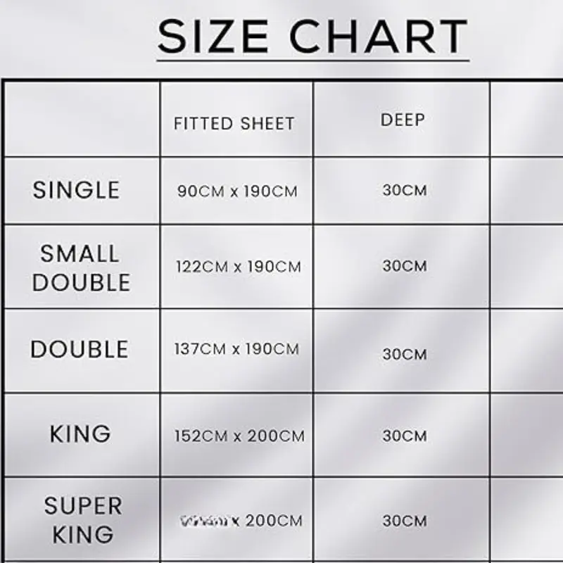 30cm Extra Deep Egyptian Cotton Luxury Fitted Bed Sheet Pocket Fitted Bed Sheet Silky Soft Comfy & Breathable Luxury bedsheets Single Double King Super King 7