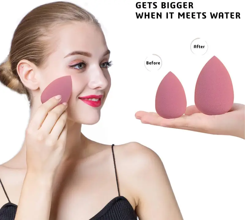 10 Pcs Makeup Blender Sponge Set - Soft Beauty Sponge Blenders in Pastel, Khaki & Gold, and Purple Haze Colors 7