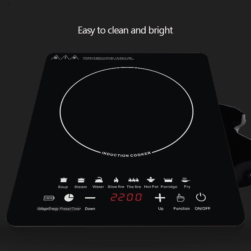2200W Single Electric Induction Hob Hot Plate Cooker Portable Table Top Hob 4