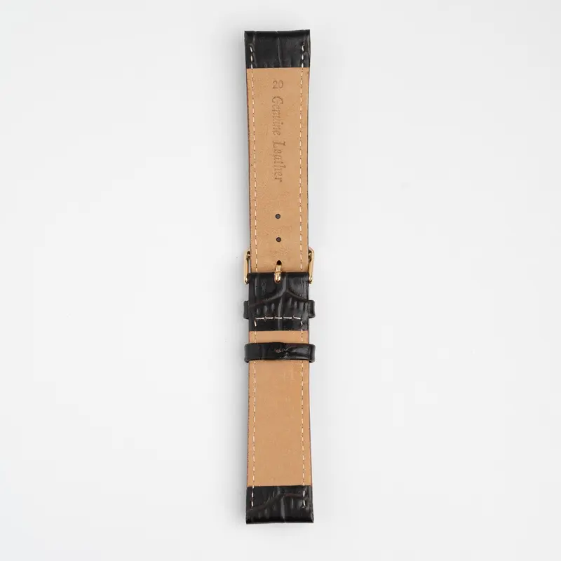 Alligator Value Padded Brown Watch Strap 2