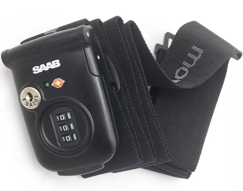 Luggage Strap 80'' Adjustable Suitcase Tie Belts + Combination Safety Lock Saab 1