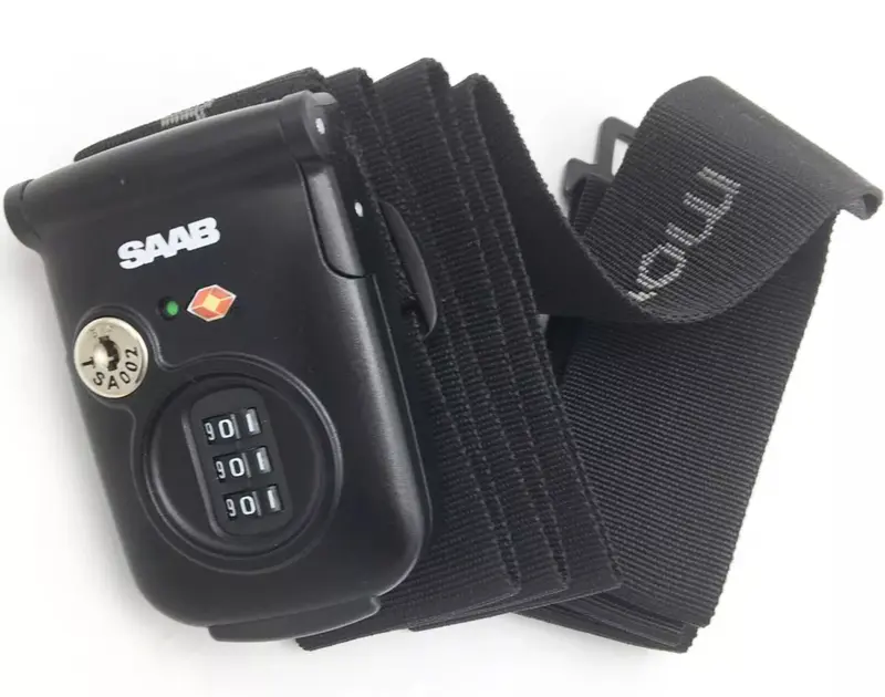 Luggage Strap 80'' Adjustable Suitcase Tie Belts + Combination Safety Lock Saab 1