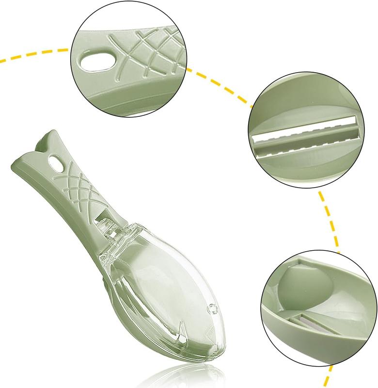 Green Multifunctional Fish Clean Scales Fish Killing Knife - Kitchen Utensil & Gadget for Fish Cleaning 2