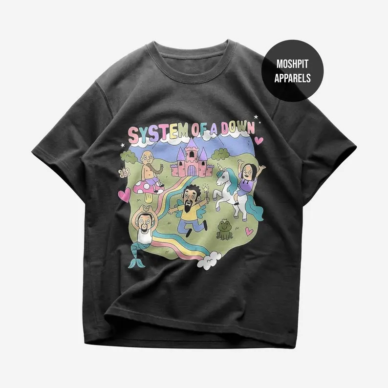 System Of A Down T-Shirt - Metal Music Shirt - SOAD Shirt - SOAD Cartoon Shirt - System Of A Down- Unisex Heavy Cotton Tee, Gift for Him, Gift for Him, Gift for Fan