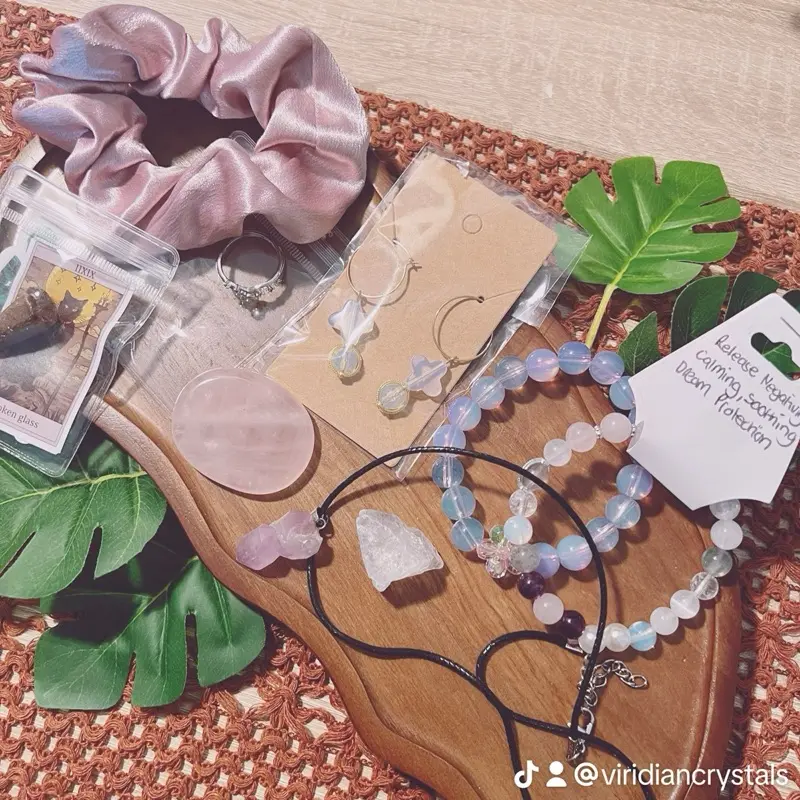Crystal Jewellery Gift Box - Intuitively Picked Natural Crystal Jewellery Gifts (a selection of crystal necklaces, bracelets, earrings, rings and more)