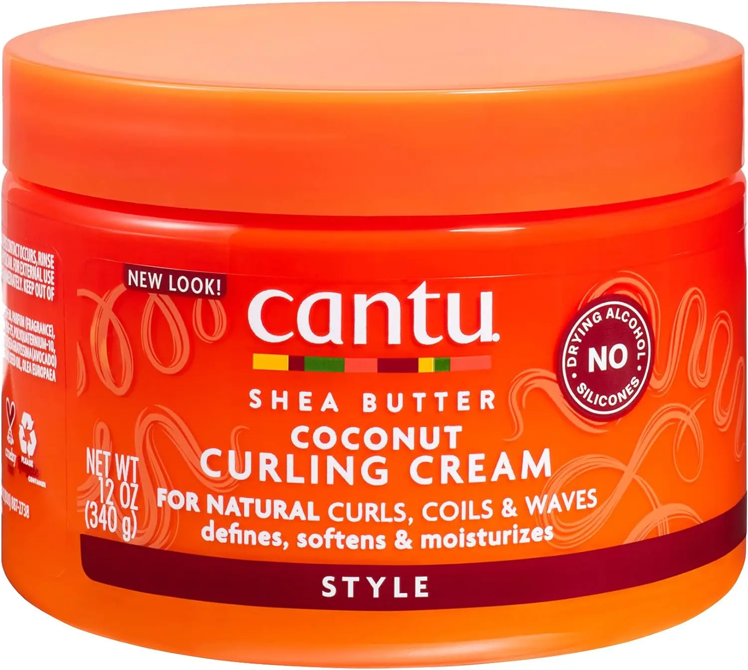 Cantu Coconut Curling Cream 340g (Packaging may vary) Gel Haircare Moisture Hydrating Moisturizer